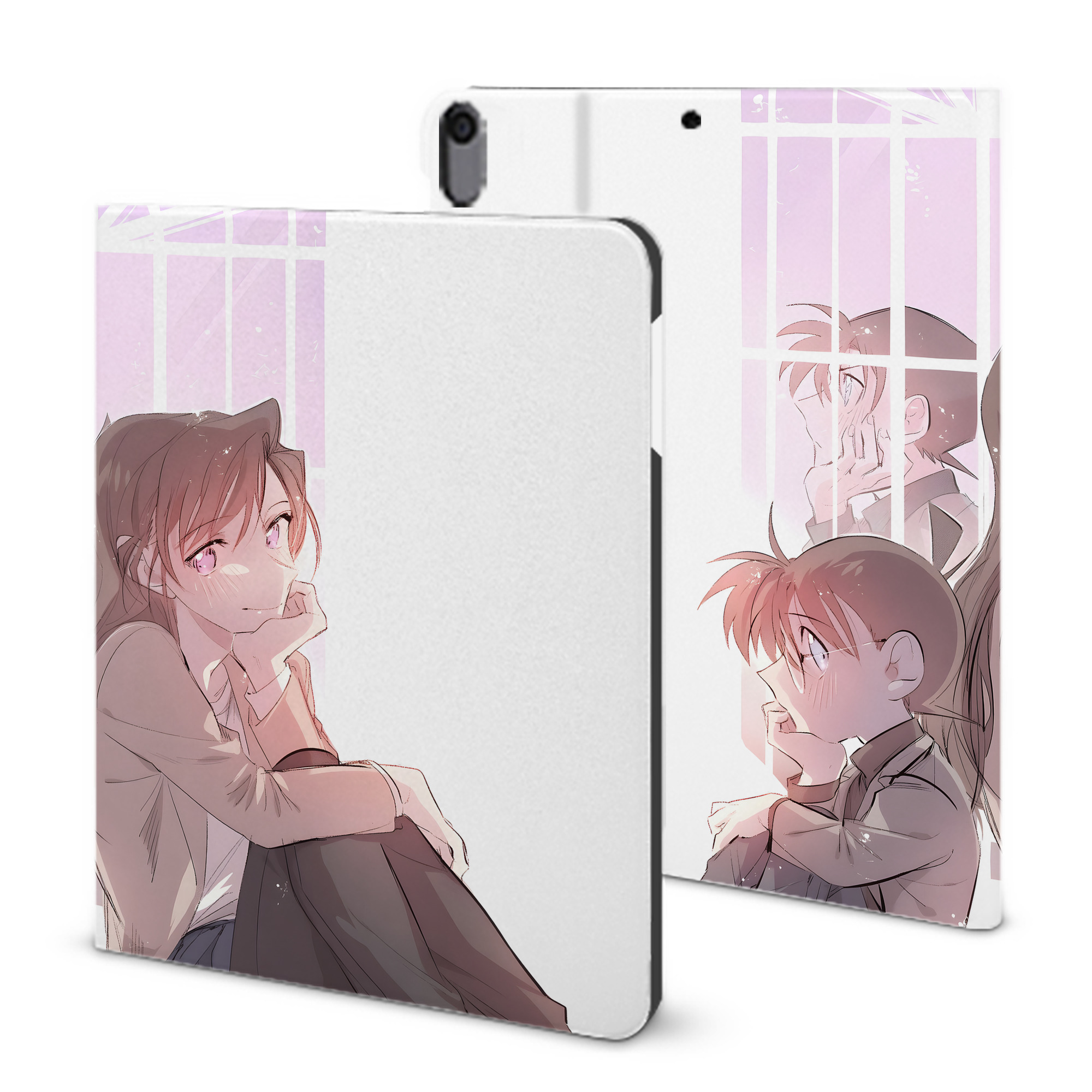 （画像用） 名探偵コナン Detective Conan IPad ケース ブック型 PUレザー TPU 耐衝撃 軽量 薄型 ペン収納なし 全面保護 IPad 各モデル対応